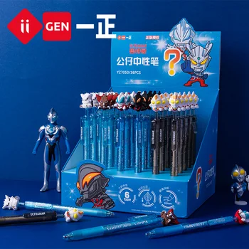 Iigen 36шт 0,5 мм Нейтральная Ручка Канцелярские Принадлежности Ultraman Doll Творческие Студенты Пишущие Пластиковыми Ручками Fun Push Action Pen Школьные Принадлежности