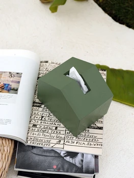 Коробка для салфеток в скандинавском минималистичном стиле, дизайн деревянного дома, гостиная, светлая роскошь, INS, цвет Morandi