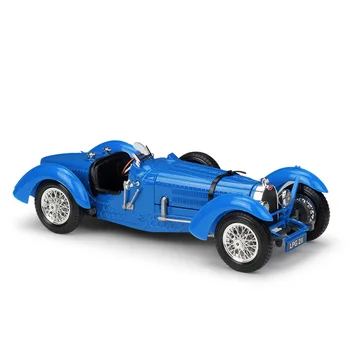 Классический автомобиль Bburago 1934 Bugatti Type 59 Модель легкосплавного автомобиля в масштабе 1: 18, статический сувенир, хобби, литье под давлением, демонстрация коллекции подарков